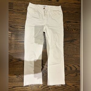 Zara Cream Straight Leg Jeans